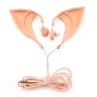 3.5mm Cosplay Avatar Elf Kulak Şekli Lateks Kulaklık Kulak Peri Pixie Kulaklık Kız Akıllı Telefon MP3 Için Mikrofon Ile Kablolu Oyun Kulaklıklar
