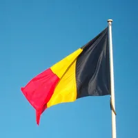 Belgien sjunker land nationella flaggor banner 150x90cm två grommets inomhus utomhus flygande hängande