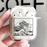 Big Blue Wave Cover For Airpods 1 2 Earphone Coque Soft TPU Fundas Airpods Case Air Pods Pro Covers Earpods Apple Airpod Box Bag