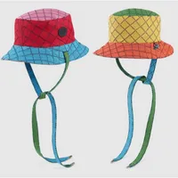 2021 Multicolor Sun Bucket Hat Женщины Мужчины Шляпы Люквины Дизайнеры Шапки Шляпы Мужская Копочка Beanie Cappelli Firmati DoubleG 653857