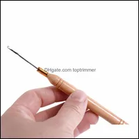 Aessories & Productswood Handle Hook Needle Pling   Micro Rings Needles  Hairs Tools For Ring Hair Extensions 1044 Drop Delivery 2021 Rtfj3