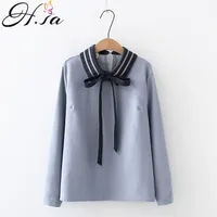 HSA Spring Women Elegant Office Bow Tie Neck Long Sleeve Casual Shirt Top Thick Fleeced Blusa Lady Tops Blouse 210417