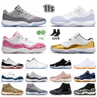 11s Cool grey 2021 mens women low basketball shoes jumpman 11 vintage pure violet infrared snakeskin pink light bone concord bred rose gold animal instinct sneakers
