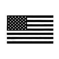 Черно -белый американский флаг 150x90 см 3x5ft Высококачественный полиэфир Printed Usa Stripe Flags