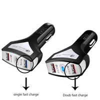 Dual USB Car chargers PD USB QC3.0 Fast Car Charger with LED light Quick Mobile Phone Adapter 3 Port Usb Car Charginga43 a42