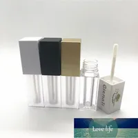5 ml Pusty Kwadratowy Butelka Butelka Lipgloss Container Clear Square Lip Gloss Tube Lipgloss Packaging Gold / White / Black