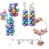 2 conjunto arco balão casamento deco balões anel aro festa de aniversário decoração bebê chuveiro baloons titular coluna kids eventos 210610