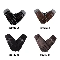 Five Fingers Gloves Riding Outdoor Anti-Skid Skiing And Thick Warm Winter Pigskin
