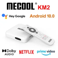 Mecool KM2 안드로이드 10.0 TV 박스 Netflix Google 인증 ATV TVBox Amlogic S905x2 2GB DDR4 USB3.0 SPDIF 2.4G 5G 듀얼 WiFi HDR 10 Widevine Bluetooth IR 리모컨