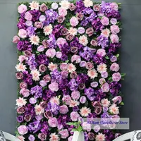 Lavendel Blush Flower Board Künstliche Pflanze 3D Wand Hintergrund Hochzeit Pos für Online Celebrity POGY Dekorative Blumen Kränze