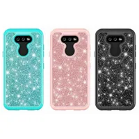 Luxury Sparkle Hybrid Cases for Samsung S21 Ultra Plus A02S A52 A72 A12 LG STYLO 7 4G 5G Moto G Power Stylus Play 2021 Shinny Bling Glitter stockprocess