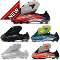 2022 Baratos Original Mens Soccer Shoes Predator Arquivo Limitado Edição Limitada FG Cleaves ao ar livre Botas de futebol de couro Scarpe da Calcio Mais recente