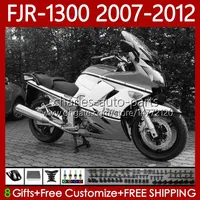 Kit de carrocería para Yamaha FJR-1300 FJR1300A FJR 1300 A CC 2001-2012 Bodywork 108NO.111 Gris blanco FJR-1300A 2007 2009 2010 2011 2011 FJR1300 07 08 09 10 11 12 Carenios OEM