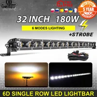 LIGHT LIGHT CO 32 "180W LED Bar Offroad Spot Flood Combo Strobe Bar / Prace do samochodów ciężarowych SUV 4WD 4x4 łódź Barra 12V 24V