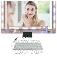 Espejos compactos 60 bulbos desmontables LED Maquillaje profesional Mirror Luz de tocador de Hollywood Luces de tocador