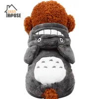 Snailhouse Pet Vêtements Teddy Petit chien DessinoToon Totoro Totoro Costume Autumnwinter Chaud Plush Rompers pour Chat Puppy avec chapeau Vêtements