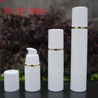 Empty White Airless Airless Lotion Pump Pompa Plastica Contenitore, Viaggio Cosmetic Skin Care Bottle Dispenser Gold Striphigh Qiy