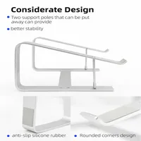 US stock Laptop Stand Computer Stand pads Aluminium Riser Ergonomic Holder Compatible for MacBook Air Pro Dell XPS More 10-17 Inch271Q