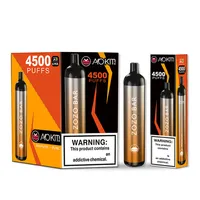 Aokit 11 색 Miso Plus 일회용 vape 사전 채워진 포드 스틱 전자 담배 장치 4500 퍼프 포드 업그레이드 16350 배터리 증기 펜 대 퍼프 바