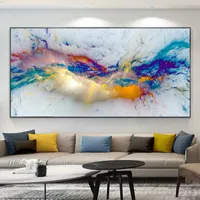 Kolorowe chmury abstrakcyjne obraz olejny myślenia Plakaty Plakaty i odbitki Art Art Canvas Malarstwo Wall Art Picture for salon Home Decor Cuadros (bez ramki)