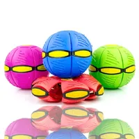 Fliegen UFO Wohnung werfen Scheibe Ball mit LED-Licht Spielzeug Kind Outdoor Garden Strand Spiel 220218
