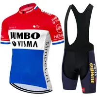 Велоспорт Jersey Set Pro Team Jumbo Visma Одежда Летняя MTB Bike Bib Шорты Kit Ropa Ciclismo