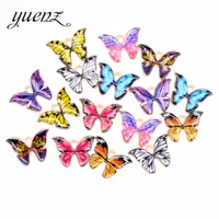 Colorful Butterfly Pendant 100Pcs Lot 2115Mm Enamel Animal Charm Pendants Fit For Necklace Bracelet Diy Jewelry Making Rmii 1268 Q2