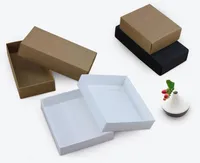 Regalo Wrap 200 Pz10 Dimensione Kraft Black Bianco imballaggio Box Blank Carton Paper