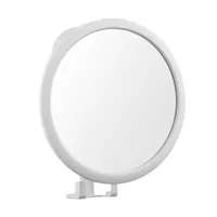콤팩트 미러 드릴 프리 벽 유형 허영 거울 360도 회전 샤워 조정 가능한 욕실 면도