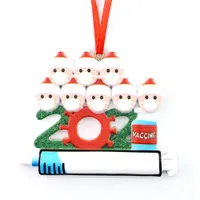 Karantina Noel Ağacı Dekorasyon Anahtarlıklar Santa Claus Maske Asılı Süs 1-7 Kafaları Aksesuarları Aile Partisi