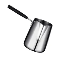 Pfannen 1 stück Edelstahl Fritteuse Hitzebeständigkeit Brat Pot Tragbar (Silber)
