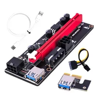Computer Cables & Connectors PCI-E Pcie Riser 009 Express 1X To 16x Extender PCI E USB 009S Dual 6Pin Adapter Card SATA 15pin For BTC Miner
