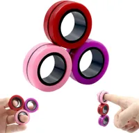 Anéis magnéticos anti -estresse Fidget Unzip Toy Magic Ringtools Crianças Ring Ring spinner anel Brinquedos de descompressão adultos por atacado