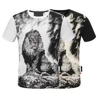 Erkek T-Shirt UVRCOS T Gömlek Erkekler Yaz Nedensel Pamuk Kafatasları Rhinestone Streetwear Kısa Kollu Hiphop Yuvarlak Boyun Giyim Moda