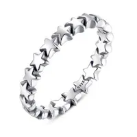BAMOER 2020 HOT Silver 925 Star Ring For Women Wedding 100% 925 Sterling Silver Stackable Finger Ring Jewelry 1777 V2