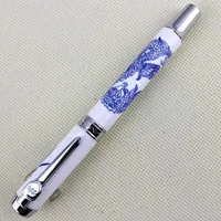 Füllfederhalter Luxus Stift Jinhao 950 Blaue und weiße Porzellan Dragon Medium Nib 18kgp