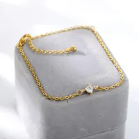 Link, ketting rvs gouden armband voor vrouwen rond gelukkige zirkoon charme armband sieraden gift bijoux femme silber pulseira