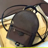 Mini mochila superior marca de lujo de alta calidad ladies palm springs hombro cuero niños femenino impreso diseñadores de moda