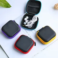 Headphone Case Pu Leather Earbuds Pouch Mini Zipper Earphone Box Protective Usb Cable Organizer Fidget Spinner Stor 1149 V2