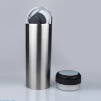 スマートミュージックカップストレートワイヤレススピーカータンブラーステンレス鋼の二重壁昇華水のボトルデータライン