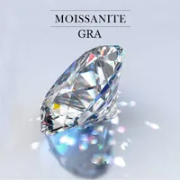 Real 100% piedras preciosas sueltas Moissanite Diamond CVD Lab 0.3CT a 6CT D Color VVS1 Piedra Excelente corte para anillo de diamante H1015