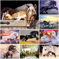 Diamond Painting 5D DIY Animals Horse Cross Stitch Kit Full Drill Embroidery Mosaic Art Picture Of Rhinestones Home Decoration