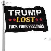 DHL Stock 3x5ft Trump perso f * ck i tuoi sentimenti flags flags 100d poliestere digitale stampato bandiere banner, all'aperto indoor B0114
