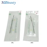 3rs 3rl agulhas de tatuagem tradicional maquiagem permanente agulha esterilizada redonda 3 para a máquina do PMU usa fontes de microblading 3r caps