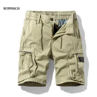 Ruppshch Men Summer Casual Outdoor Tasca Militare Pantaloni da tasca Pantaloncini Pantaloncini Fashion Twill Cotton Camouflage 210714