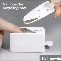 Nail Art Kits Salong Hälsa Skönhet Bärbar DIP Pulver Återvinning Bricka Glitter Förvaring Box Manikyr Tool DIY Equipment Aessory Drop Delivery
