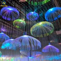Quallen Licht Indoor Neuheit Beleuchtung Optische Faserfarbe Ändern 12V 20cm Jerry Fischlampe Dekoration Lichter