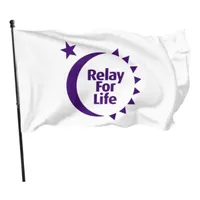 Relay for Life Home Garden 3x5ft vlaggen 100D Polyester Banners Indoor Outdoor Levendige Kleur Hoge Kwaliteit met twee Messing Grommets
