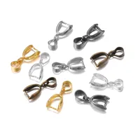50pcs lot Gold Copper Pendant Clasps Hook Bails Clips Connectors for Jewelry Making DIY Necklace Pendants Clasp 930 T2