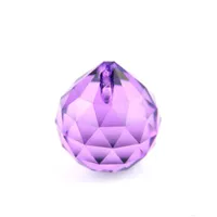 Violet 15pcs / lot, 40mm 100% Qualità D K9 MC Crystal sfera sfaccettata a sfera pendente